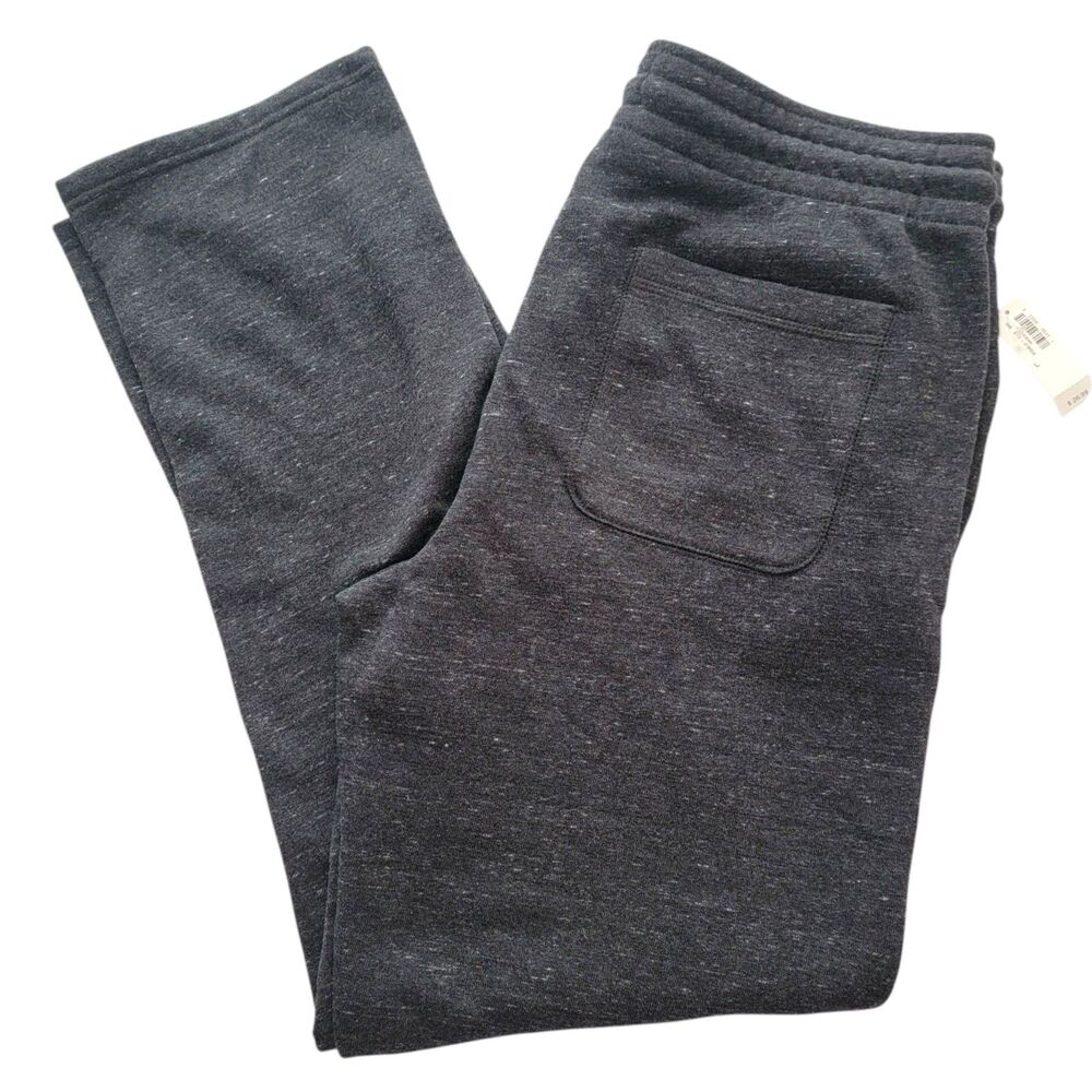 Old Navy Mens Sweatpants Large NWT Fleece Dark Gray Heather Track Drawstring